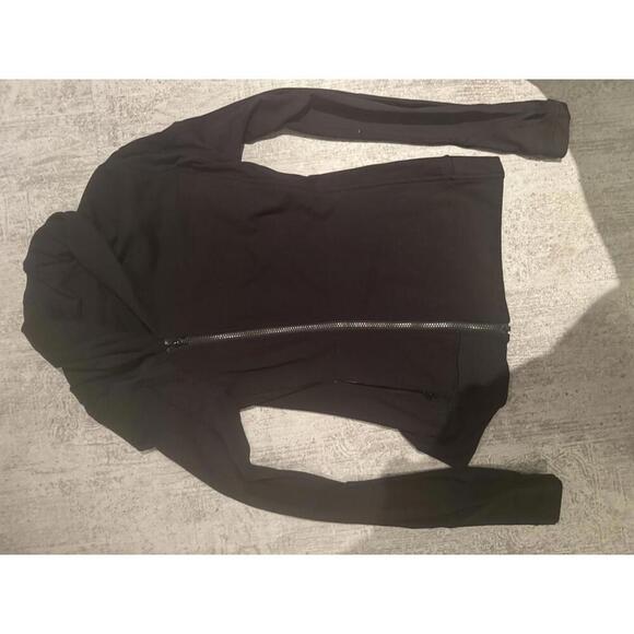 Lululemon Black Bhakti Yoga Asymmetrical Zip Jacket sz 6 - Picture 3 of 8